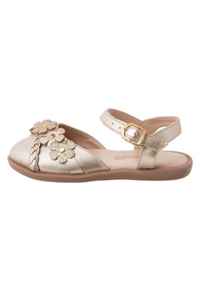Zapatos Planos Con Diseño De Flores Para Niña Pequeña Dorado Smartfit 197568