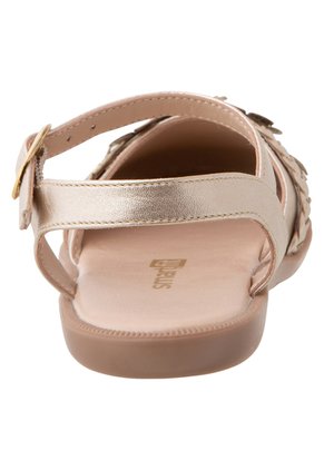 Zapatos Planos Con Diseño De Flores Para Niña Pequeña Dorado Smartfit 197568