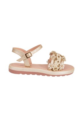 Sandalias Planas Para Niña Pequeña Dorado Smartfit 199617