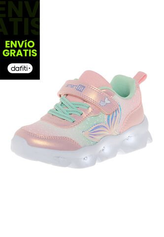 Zapatos Deportivos Twinkle Para Niña Pequeña Rosa Claro Smartfit 210399 Smartfit