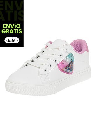 Zapatos Casuales Jane Con Diseño De Corazón Para Niña Blanco Smartfit 210274 Smartfit