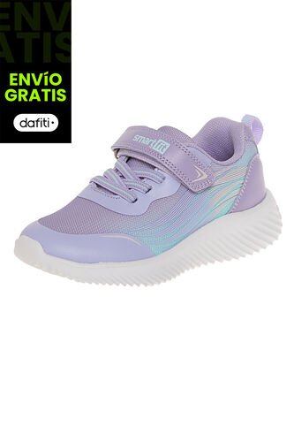Zapatos Deportivos Para Niña Pequeña Morado Claro Smartfit 210437 Smartfit