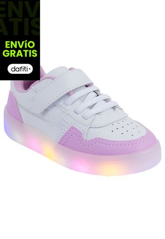Zapatos Casuales Tipo Sneakers Para Niña Pequeña Blanco Smartfit 201403 Smartfit