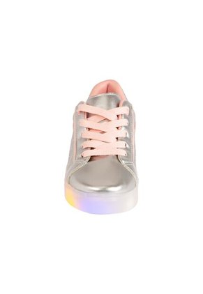 Zapatos Casuales Con Luces Ambar Para Niña Plateado Smartfit 210606 Payless