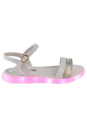 Sandalias Planas Con Luces Para Niña Beige Smartfit 200893 Payless
