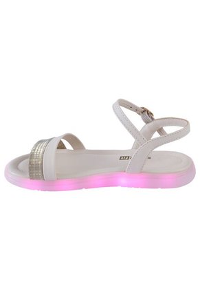 Sandalias Planas Con Luces Para Niña Beige Smartfit 200893 Payless