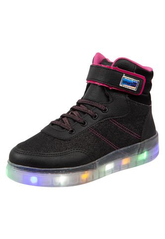 Zapatos Tipo Botín Sneaker Con Luces Para Niña Negro Smartfit 198875 Payless Smartfit