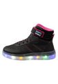 Zapatos Tipo Botín Sneaker Con Luces Para Niña Negro Smartfit 198875 Payless de Smartfit