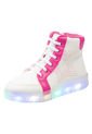 Zapatos Tipo Botín Sneaker Con Luces Para Niña Blanco Smartfit 198874 Payless de Smartfit