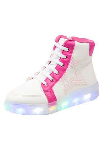 Zapatos Tipo Botín Sneaker Con Luces Para Niña Blanco Smartfit 198874 Payless Smartfit