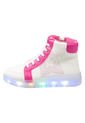 Zapatos Tipo Botín Sneaker Con Luces Para Niña Blanco Smartfit 198874 Payless de Smartfit