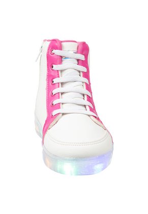 Zapatos Tipo Botín Sneaker Con Luces Para Niña Blanco Smartfit 198874 Payless