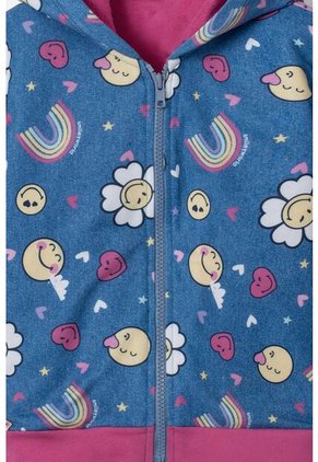 Buzo De Smiley Multicolor Con Capucha Para Niña 2T A 5T 5T