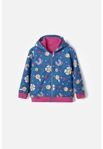 Buzo De Smiley Multicolor Con Capucha Para Niña 2T A 5T 3T SMILEY WORLD