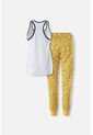 Pijama De Smiley Blanca Y Amarilla De Pantalón Largo Para Mujer M de SMILEY WORLD