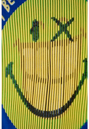 Camiseta De Smiley Azul Eléctrico Manga Corta Para Niño 2T A 5T 3T