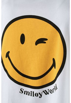 Pijama De Smiley Blanca Y Amarilla De Pantalón Largo Para Mujer