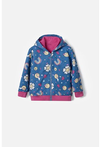 Buzo De Smiley Multicolor Con Capucha Para Niña 2T A 5T 4T SMILEY WORLD