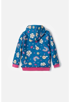 Buzo De Smiley Multicolor Con Capucha Para Niña 2T A 5T 4T