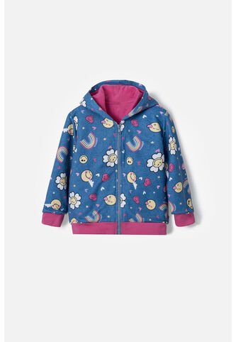 Buzo De Smiley Multicolor Con Capucha Para Niña 2T A 5T 3T SMILEY WORLD