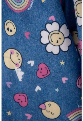 Buzo De Smiley Multicolor Con Capucha Para Niña 2T A 5T 5T
