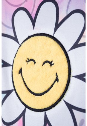 Camiseta De Smiley Multicolor Estampada Para Niña 2T A 5T 5T