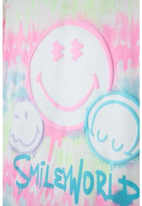 Camiseta De Smiley World Multicolor Estampada Para Niña 10