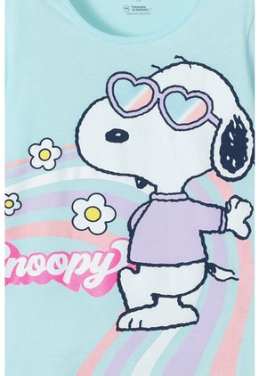 Pijama De Snoopy Con Pantalón Largo Multicolor Para Niña 10