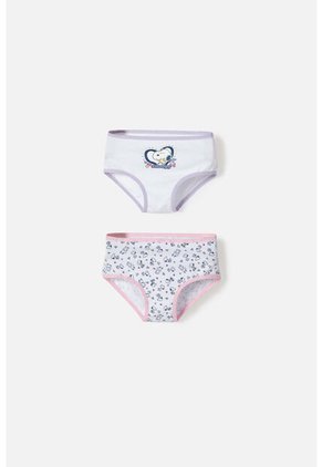 Pack X2 Panties De Snoopy Multicolor Para Niña 2T A 5T 2T