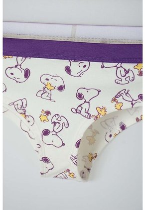 Pack X2 Panties De Snoopy Marfil Y Rosa Pastel Para Mujer M