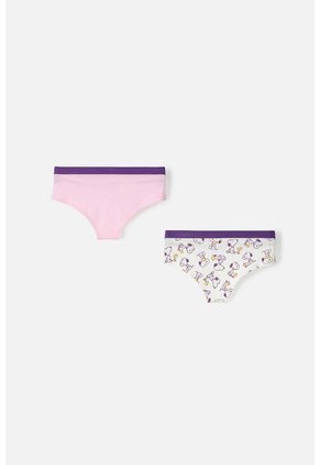 Pack X2 Panties De Snoopy Marfil Y Rosa Pastel Para Mujer S