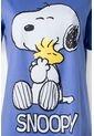 Pijama De Snoopy Azul Manga Corta Para Mujer XS de Snoopy
