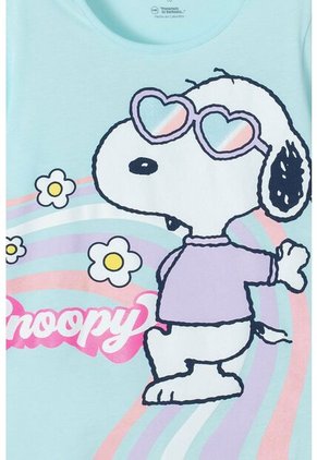 Pijama De Snoopy Con Pantalón Largo Multicolor Para Niña 12