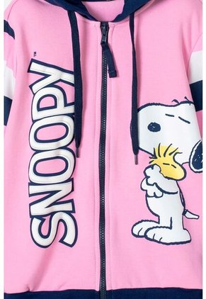 Buzo De Snoopy Con Cierre Rosado Para Niña 12