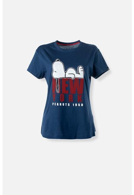 Camiseta De Snnopy Slim Fit Para Mujer L