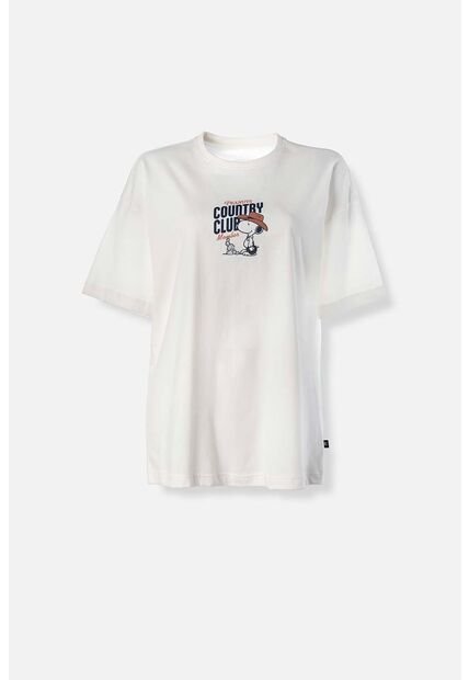 Camiseta De Snoopy Oversized Fit Para Mujer XS