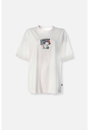 Camiseta De Snoopy Oversized Fit Para Mujer XS