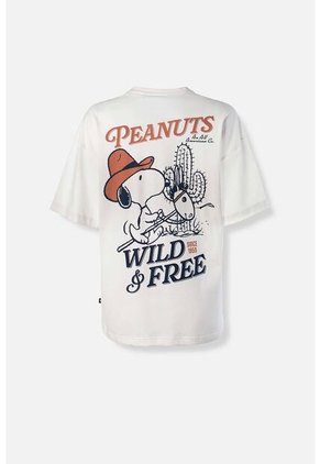 Camiseta De Snoopy Oversized Fit Para Mujer XS