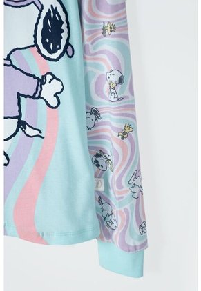 Pijama De Snoopy Con Pantalón Largo Multicolor Para Niña 12