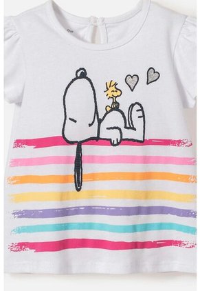 Conjunto De Snoopy Manga Corta Multicolor Para Bebé Niña 9-12