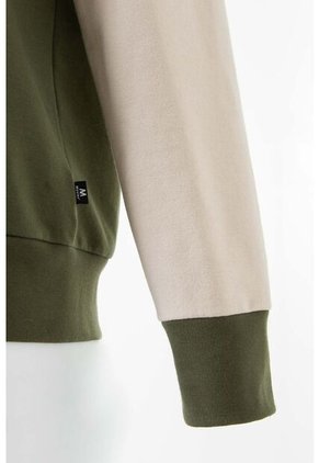 Buzo  De Snoopy Con Cierre Y Capucha Verde Y Caqui Para Mujer M