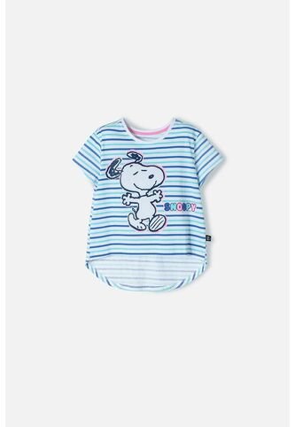 Camiseta De Snoopy Multicolor Cuello Redondo Para Niña 12 Snoopy
