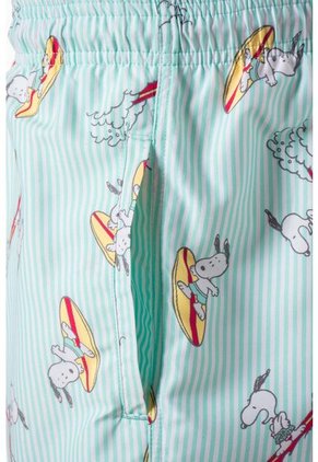 Pantaloneta De Baño De Snoopy Azul Para Hombre L