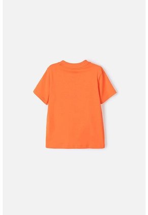 Camiseta De Snoopy Manga Corta Naranja Para Niño 2T A 5T 5T