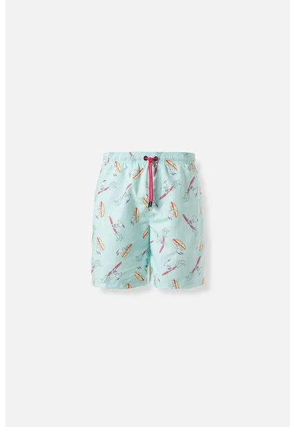 Pantaloneta De Baño De Snoopy Azul Para Hombre XL