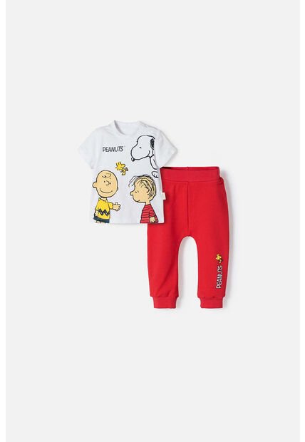 Conjunto De Snoopy Con Pantalón Largo Para Bebé Niño 12-18