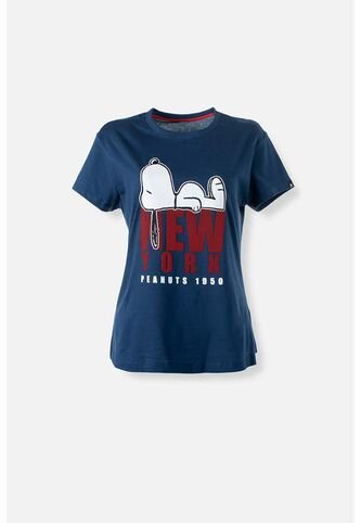 Camiseta De Snnopy Slim Fit Para Mujer S Snoopy