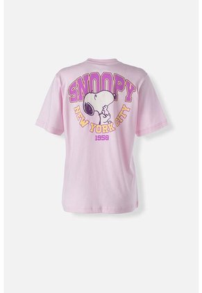 Camiseta De Snoopy Regular Fit Para Mujer S