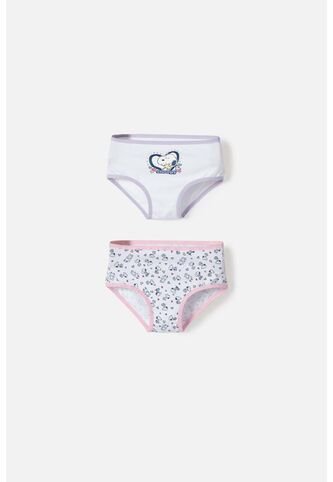 Pack X2 Panties De Snoopy Multicolor Para Niña 2T A 5T 3T Snoopy