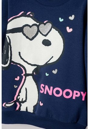 Buzo De Snoopy Cerrado Azul Para Niña 2T A 5T 5T